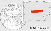 Blank Location Map of Yuli, highlighted country