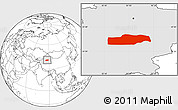 Blank Location Map of Yuli, highlighted parent region