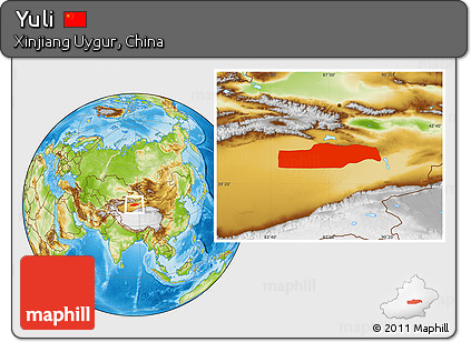 Physical Location Map of Yuli