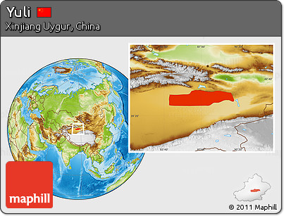Physical Location Map of Yuli