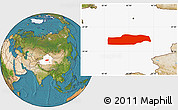 Satellite Location Map of Yuli, highlighted parent region
