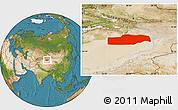 Satellite Location Map of Yuli