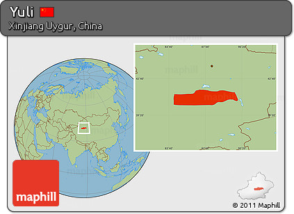 Savanna Style Location Map of Yuli