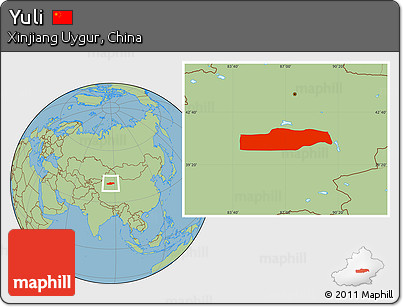 Savanna Style Location Map of Yuli