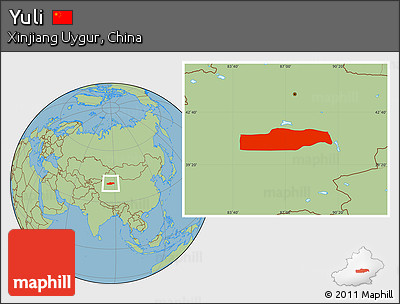 Savanna Style Location Map of Yuli