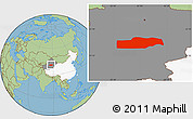 Savanna Style Location Map of Yuli, highlighted country, highlighted parent region