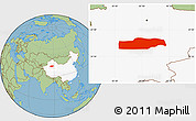 Savanna Style Location Map of Yuli, highlighted country