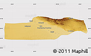 Physical Map of Yuli, cropped outside