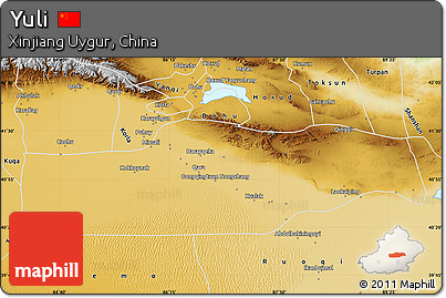Physical Map of Yuli