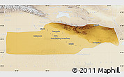 Physical Map of Yuli, lighten
