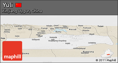 Classic Style Panoramic Map of Yuli