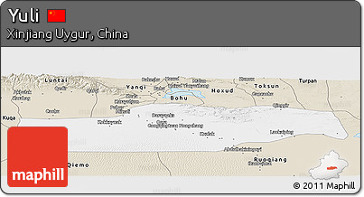 Classic Style Panoramic Map of Yuli