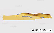 Physical Panoramic Map of Yuli, cropped outside