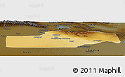 Physical Panoramic Map of Yuli, darken
