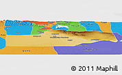 Physical Panoramic Map of Yuli, political outside