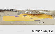 Physical Panoramic Map of Yuli, semi-desaturated