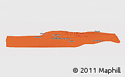 Political Panoramic Map of Yuli, cropped outside