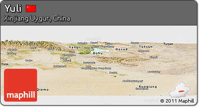 Satellite Panoramic Map of Yuli
