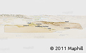 Satellite Panoramic Map of Yuli, lighten