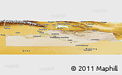 Satellite Panoramic Map of Yuli, physical outside