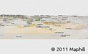 Satellite Panoramic Map of Yuli, semi-desaturated