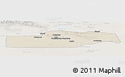Shaded Relief Panoramic Map of Yuli, lighten