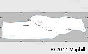 Gray Simple Map of Yuli, single color outside