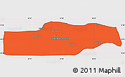 Political Simple Map of Yuli, cropped outside