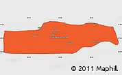 Political Simple Map of Yuli, single color outside