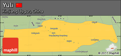 Savanna Style Simple Map of Yuli