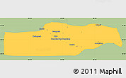 Savanna Style Simple Map of Yuli, single color outside