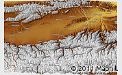 Physical 3D Map of Zhaosu
