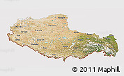 Satellite 3D Map of Xizang Zizhiqu (Tibet), cropped outside