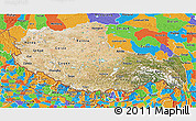 Satellite 3D Map of Xizang Zizhiqu (Tibet), political outside