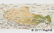Satellite 3D Map of Xizang Zizhiqu (Tibet), shaded relief outside