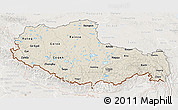 Shaded Relief 3D Map of Xizang Zizhiqu (Tibet), lighten