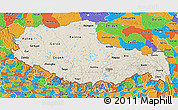 Shaded Relief 3D Map of Xizang Zizhiqu (Tibet), political outside