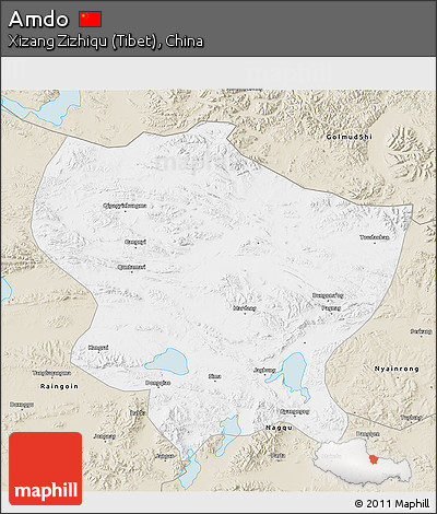 Classic Style 3D Map of Amdo