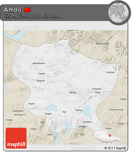 Classic Style 3D Map of Amdo