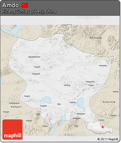 Classic Style 3D Map of Amdo