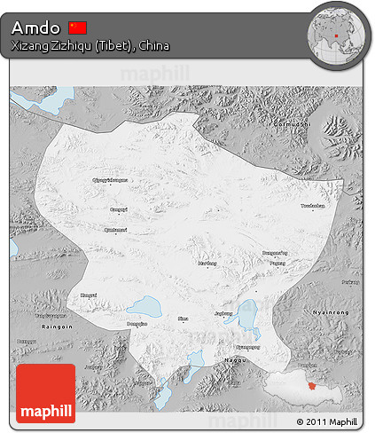 Gray 3D Map of Amdo