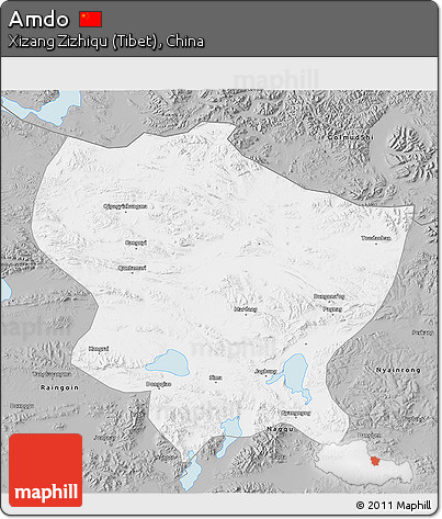 Gray 3D Map of Amdo