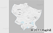Gray 3D Map of Amdo, single color outside