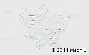 Physical 3D Map of Amdo, single color outside