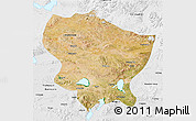 Satellite 3D Map of Amdo, physical outside