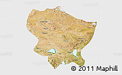 Satellite 3D Map of Amdo, single color outside
