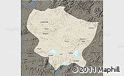 Shaded Relief 3D Map of Amdo, darken