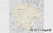 Shaded Relief 3D Map of Amdo, desaturated