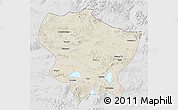 Shaded Relief 3D Map of Amdo, lighten, desaturated
