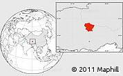 Blank Location Map of Amdo, highlighted country